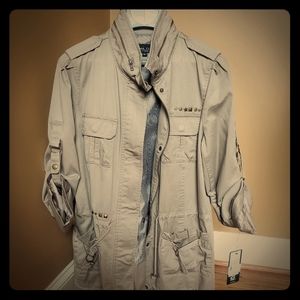 Black Rivet Brand Military Inspired Khaki Jacket